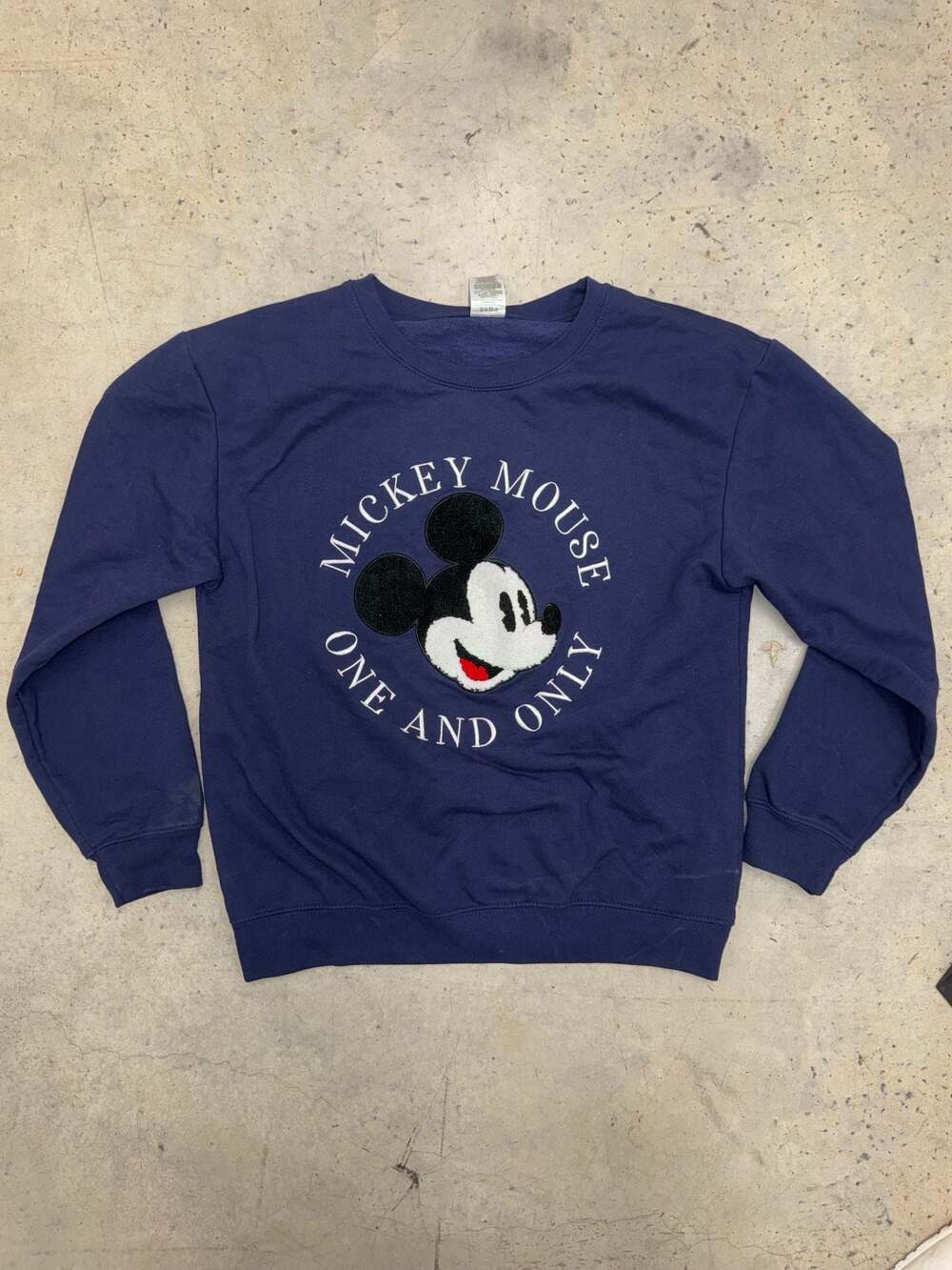 Disney Mickey Mouse One and Only Navy Fleece Crewneck Sweatshirt